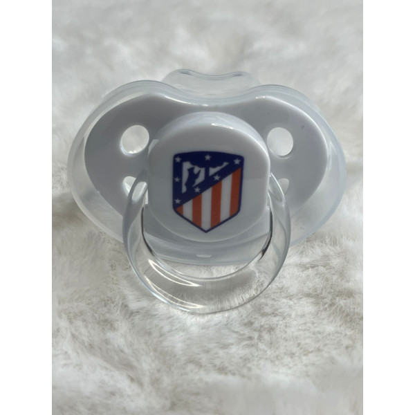 Chupete Blanco Athletico de Madrid Con protector