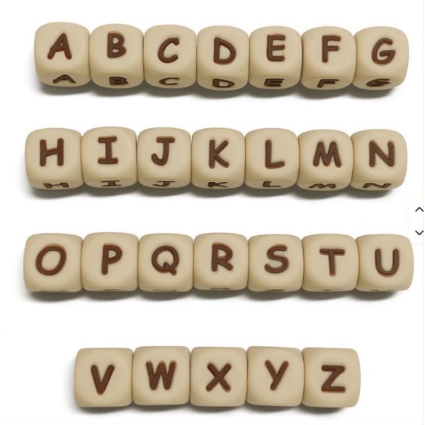 Letras 12mm color tostado